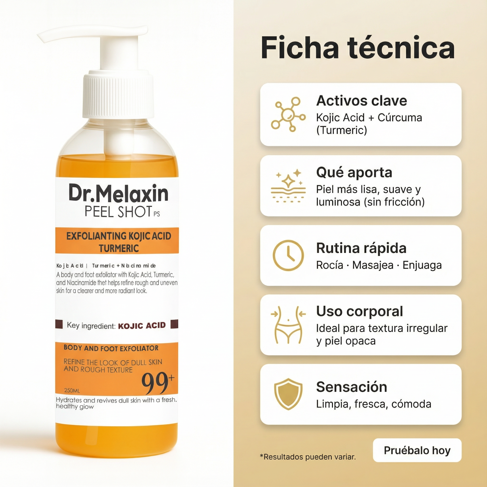 Spray corrector de ácido kójico y cúrcuma|Dr.Melaxin